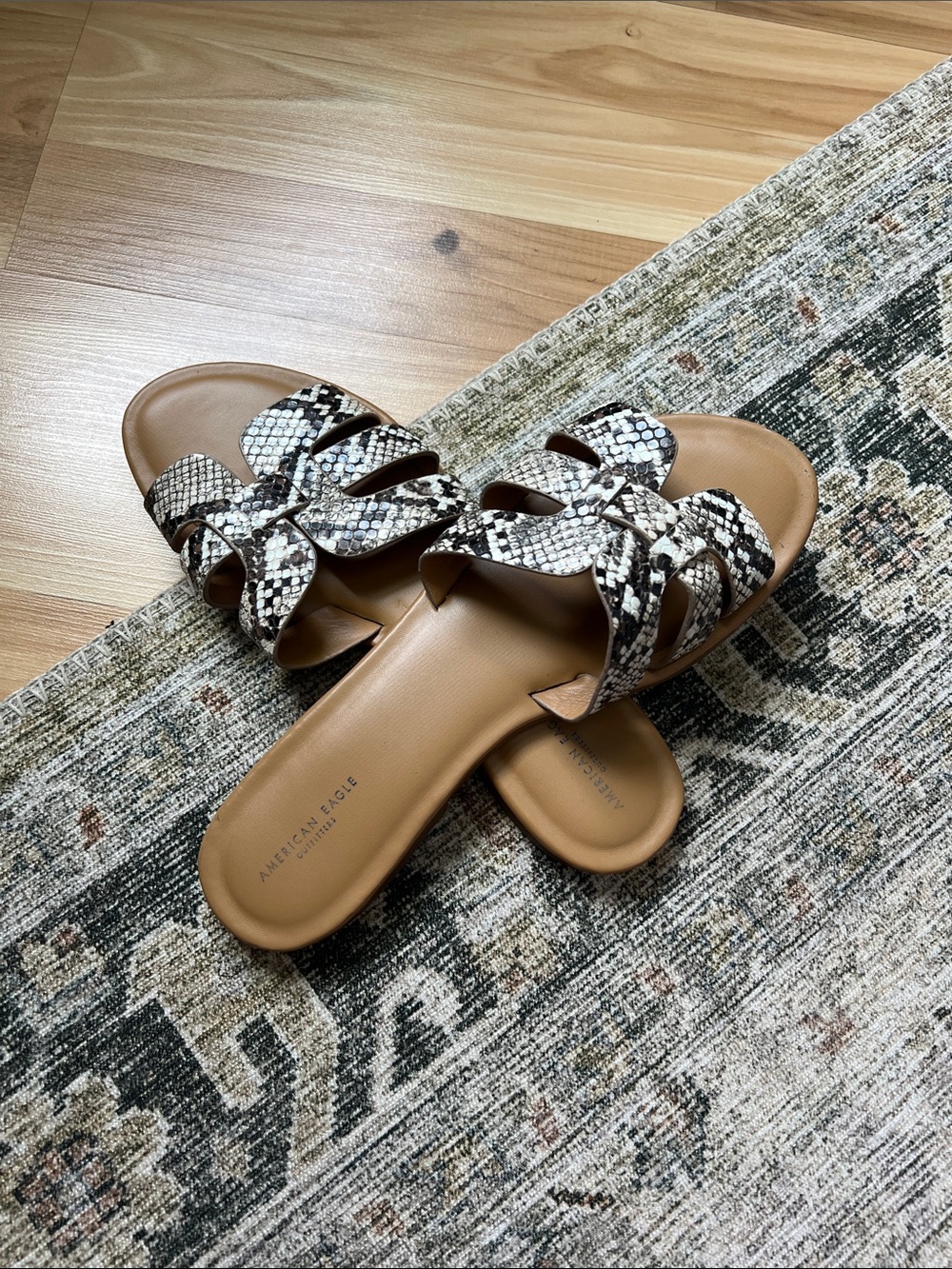 snakeskin sandals